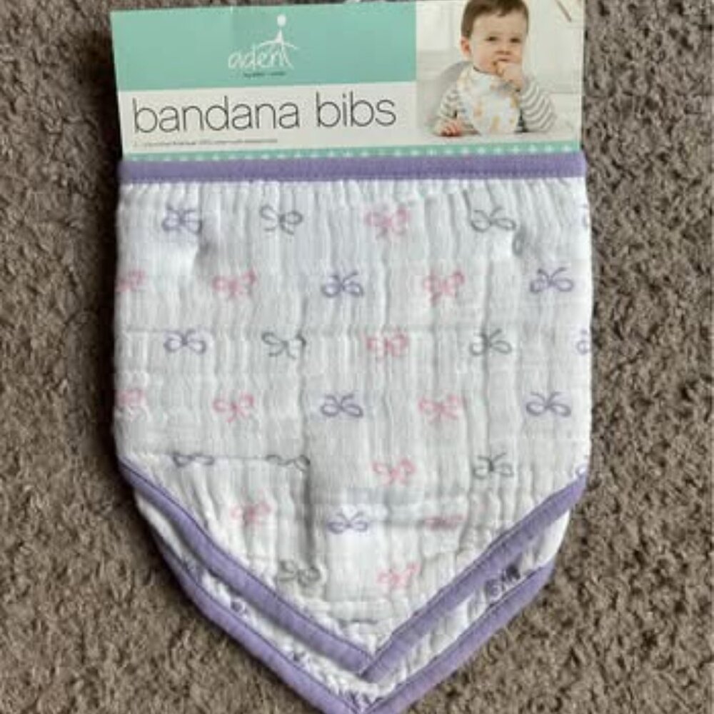 Aden & Anais Bandana Muslin Bibs 2 Pack NEW in packaging